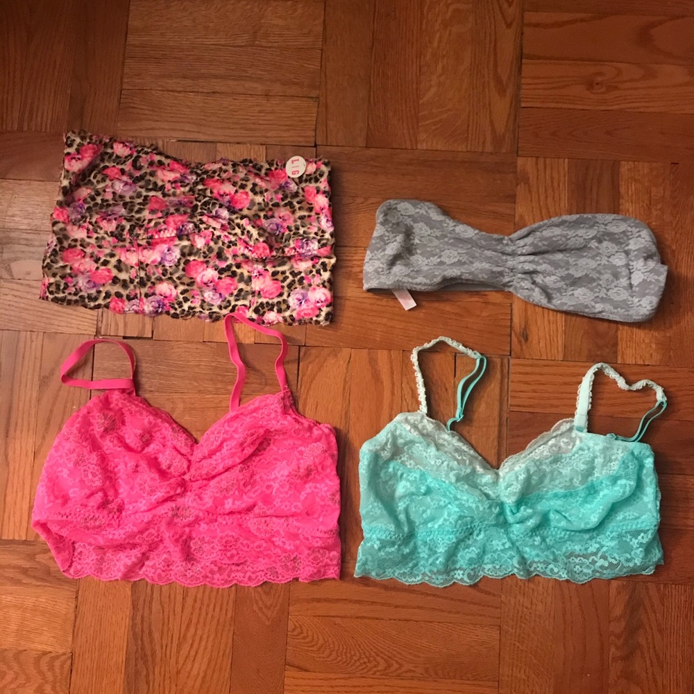 4 PINK bandeaus!